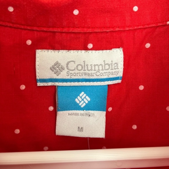 Columbia Red polka dots PFG Sleeveless Dress size medium - Picture 5 of 7